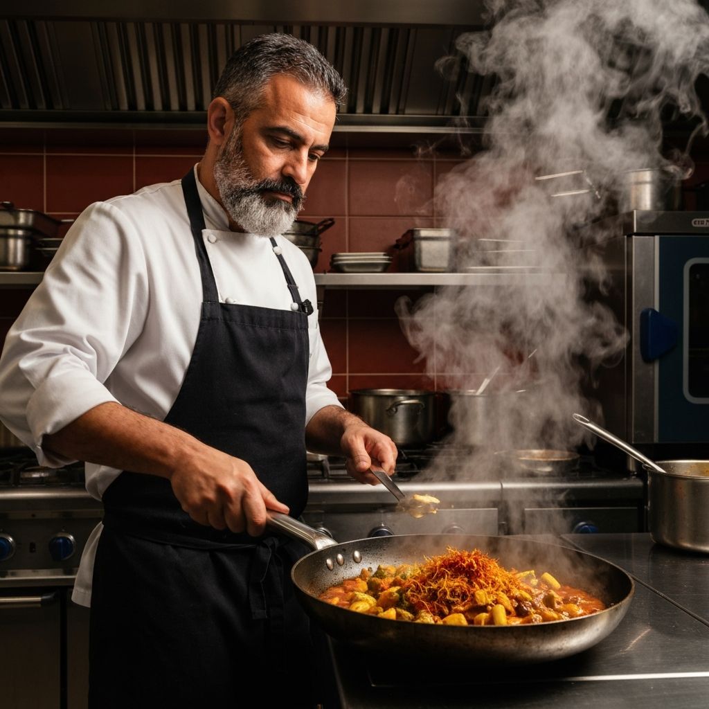 Yaniv cooking with spices